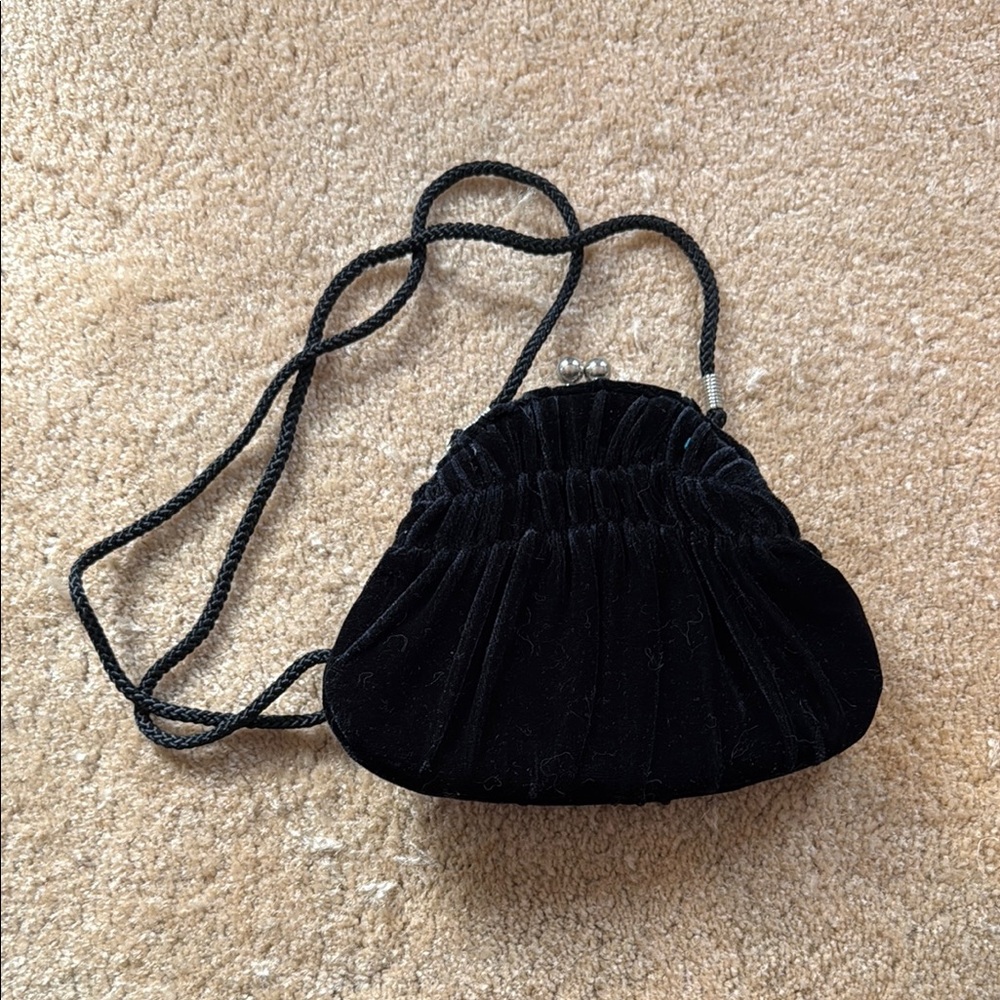 Elegant Black Velvet Women's Bag
